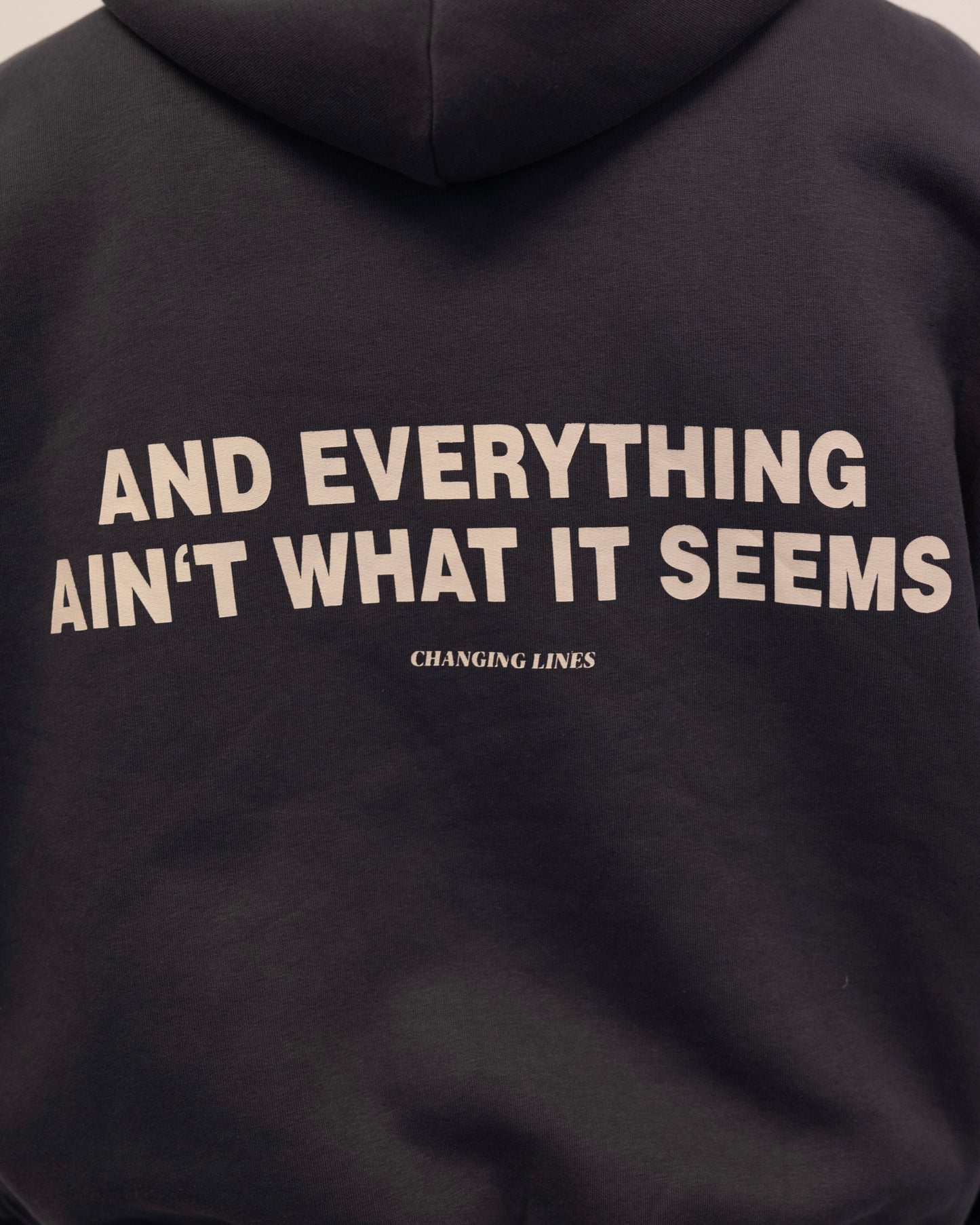 Time Flies Zip Hoodie Grau