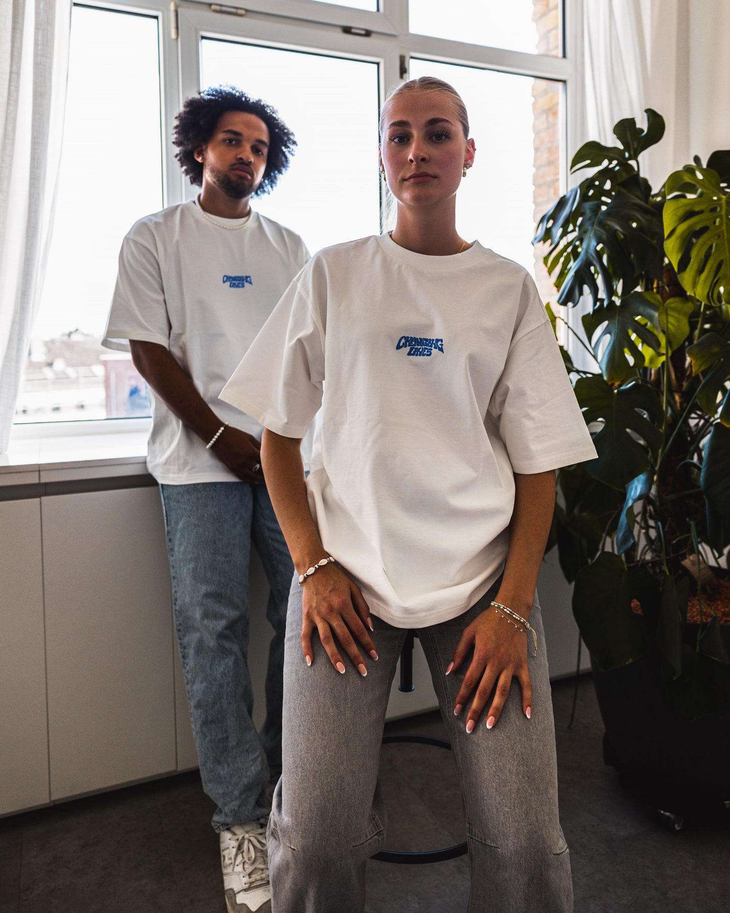 Inner Circle T-Shirt Weiß/Blau